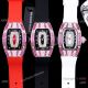 Swiss Grade Richard Mille Lady Bust Down Watch Pink Clear Diamond Rose Gold (4)_th.jpg